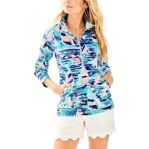 Lilly Pulitzer UPF 50+ 'Skipper Popover' Sweater in Pier Pressure Print Size XS